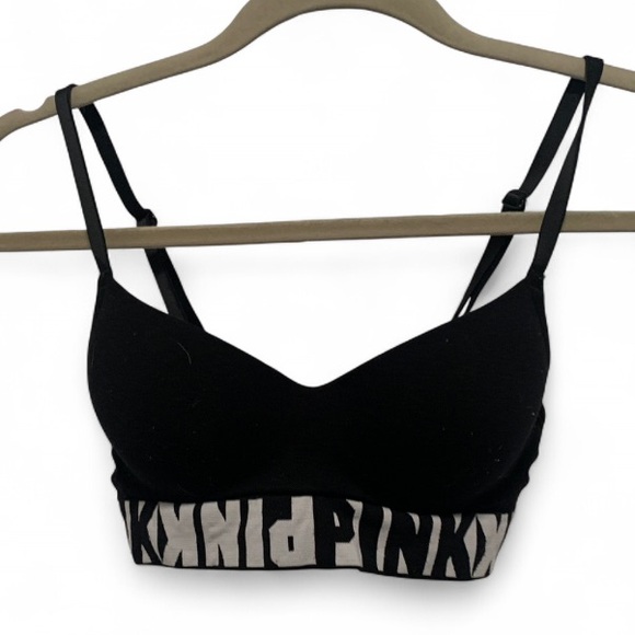 PINK Victoria's Secret Other - Pink Victoria’s Secret Lightly Lined Black Seamless Bralette Size XS